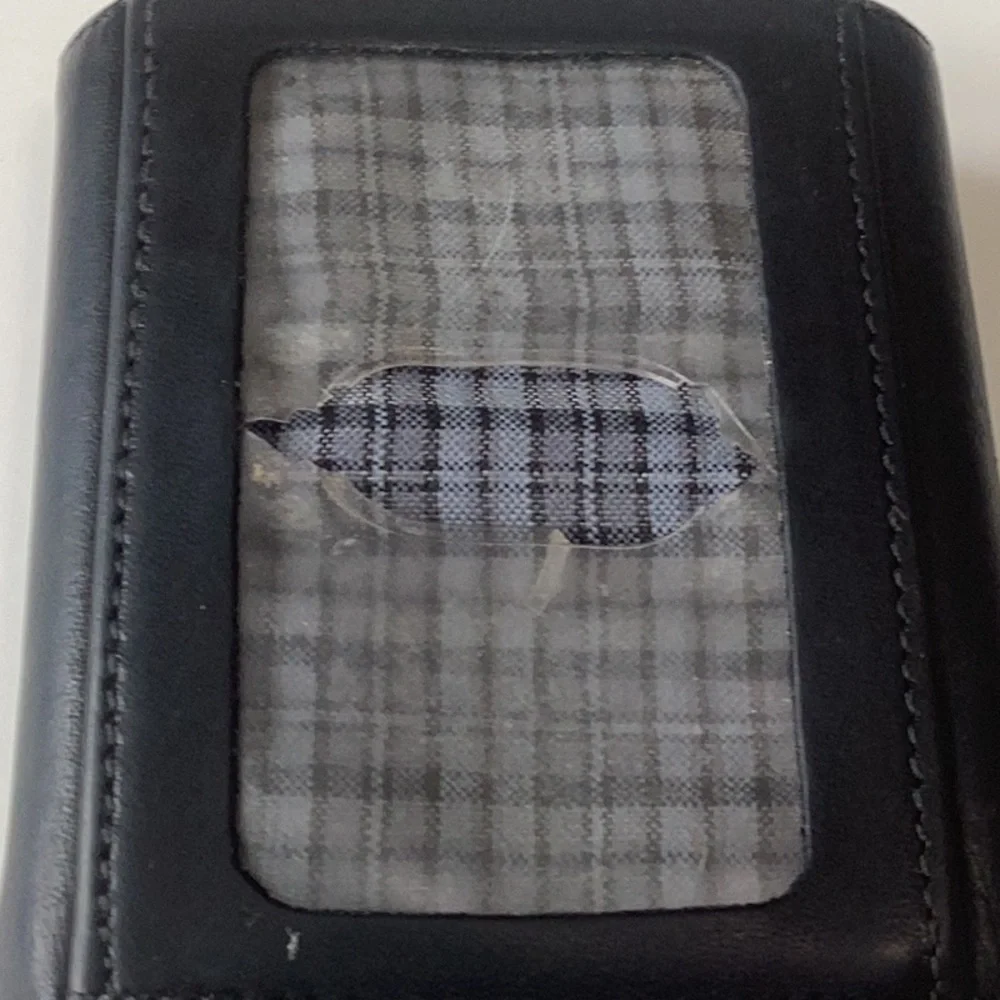Eddie Bauer Black Leather trifold Wallet